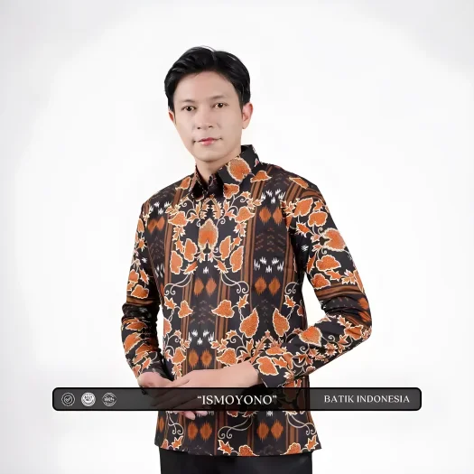 Indonesian Batik Motif Ismoyono Slimfit Shirt with Inner Lining