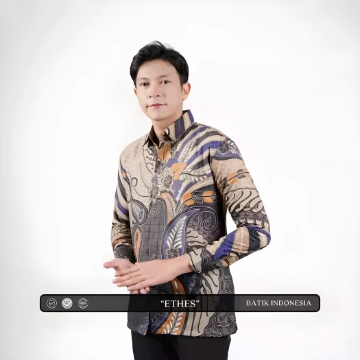 Indonesian Ethes Motif Batik Slimfit Shirt with Inner Lining