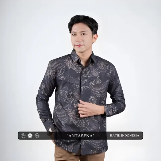 Indonesian Antasena Batik Motif Slimfit Shirt with Inner Lining