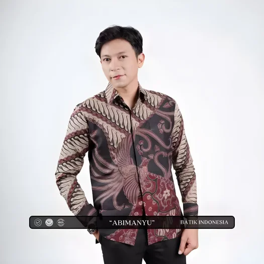 Indonesian Abimanyu Batik Motif Slimfit Shirt with Inner Lining