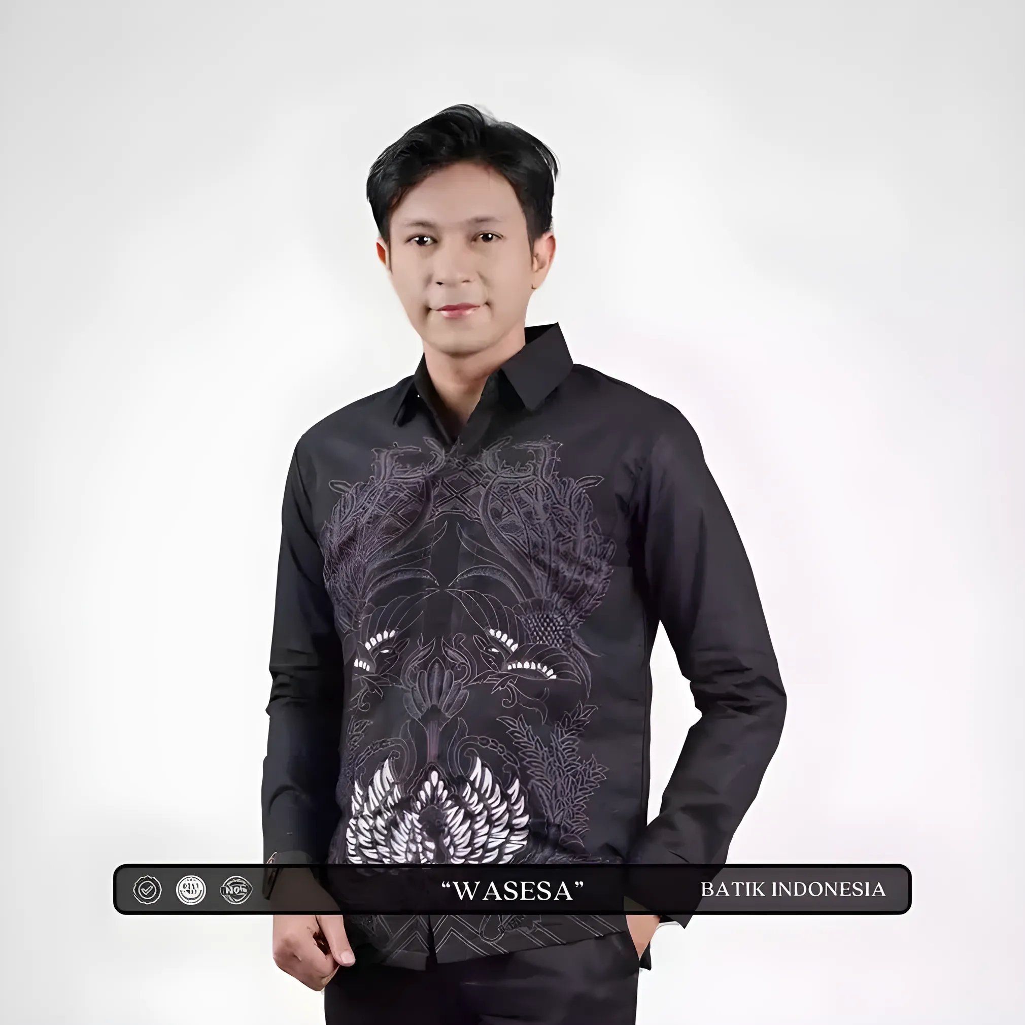 Indonesian Batik Motif Wasesa Slimfit Shirt with Lining
