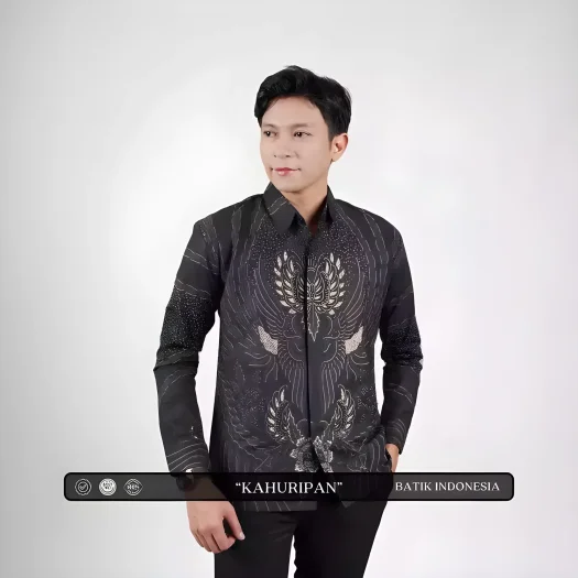 Indonesian Heritage: Kahuripan Motif Slimfit Batik Shirt with Inner Lining