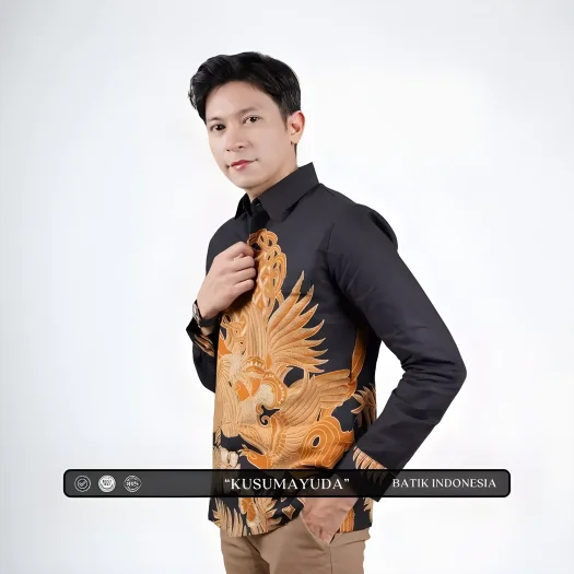 Indonesian Batik Inspired Kusumayuda Slimfit Batik Shirt with Inner Lining