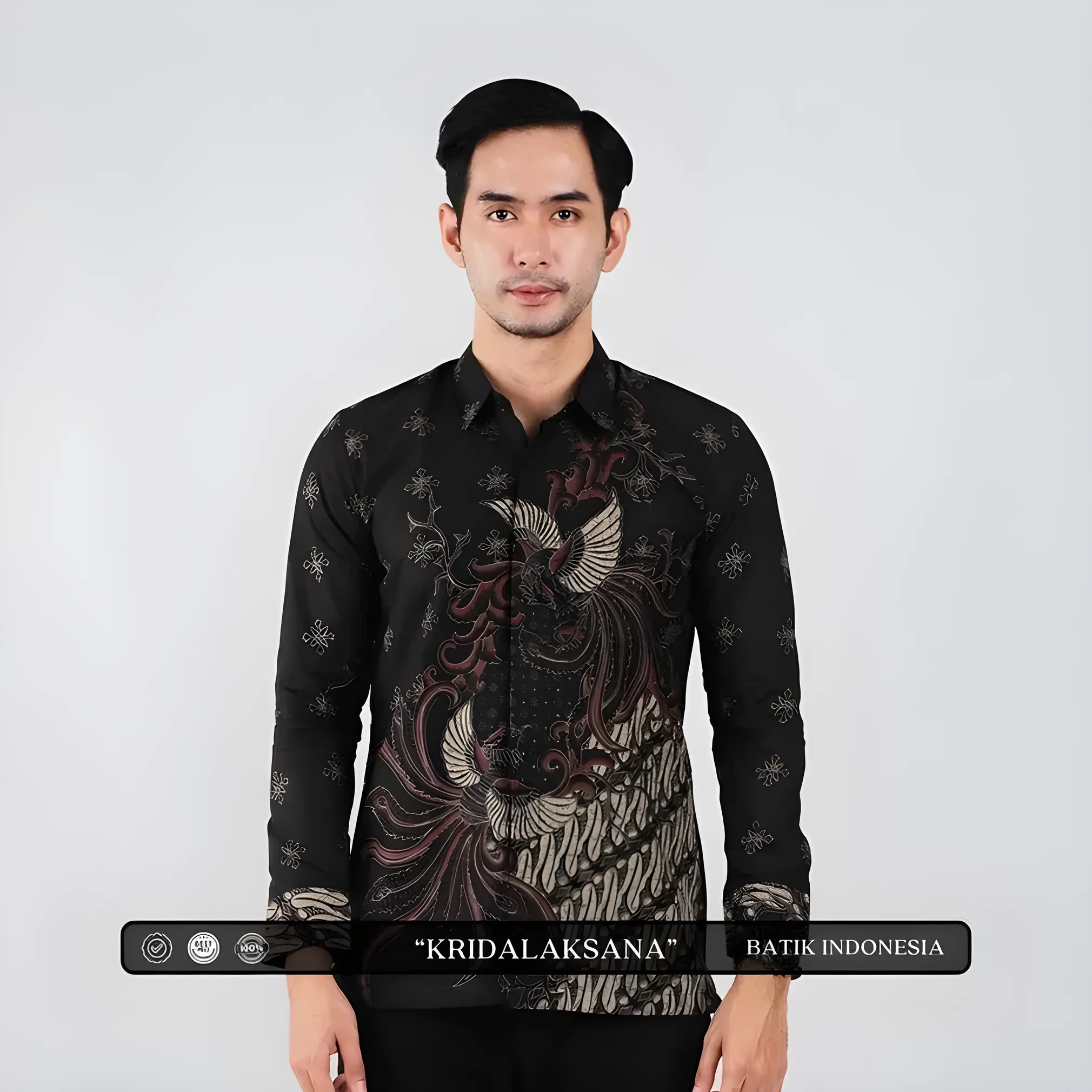Indonesian Batik Motif Kridalaksana Slimfit Shirt with Lining