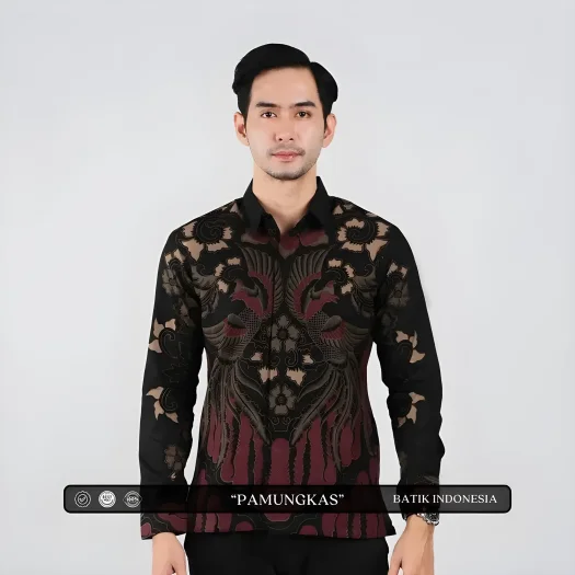 Ultimate Indonesian Batik Motif: Slimfit Batik Shirt with Inner Lining