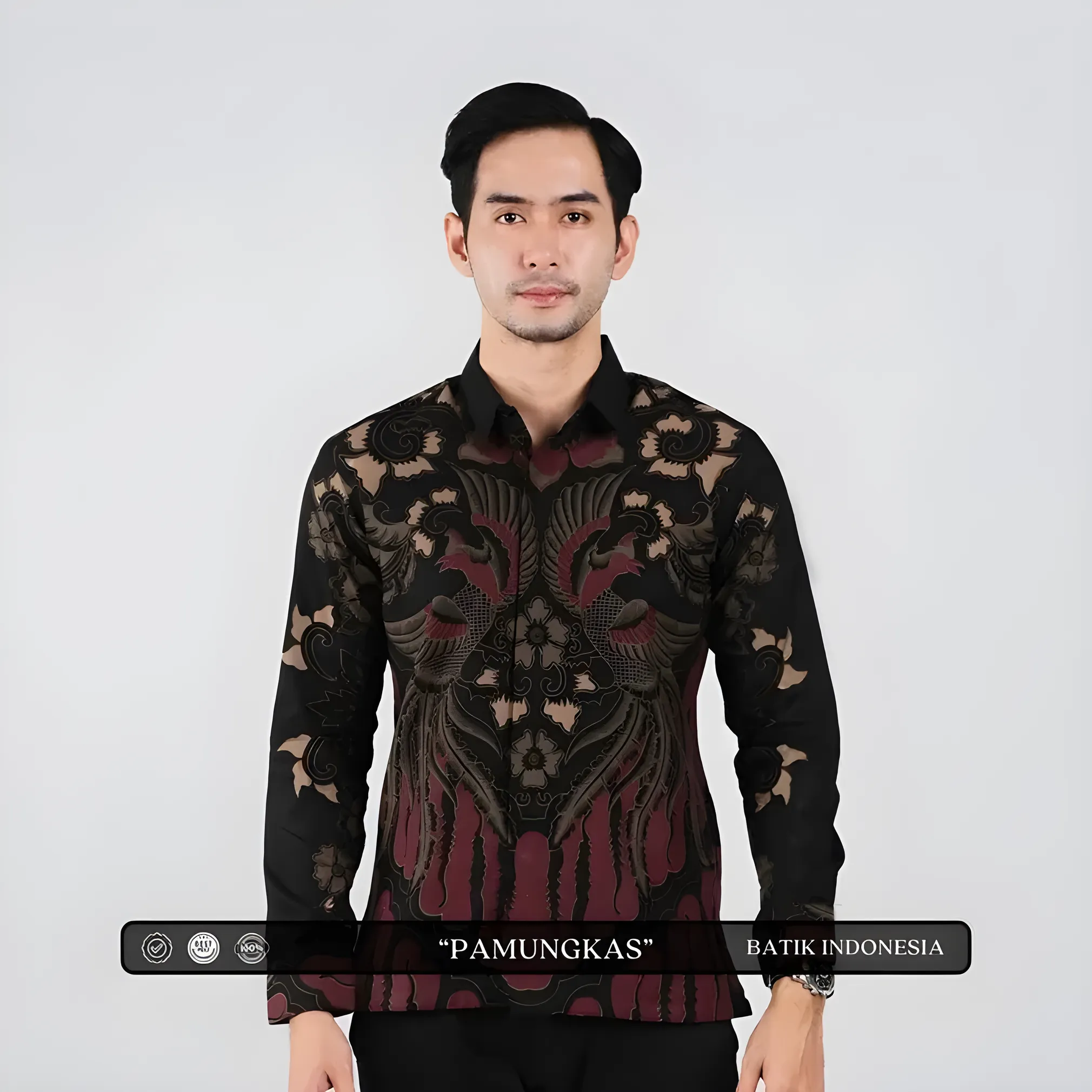 Ultimate Indonesian Batik Motif: Slimfit Batik Shirt with Inner Lining