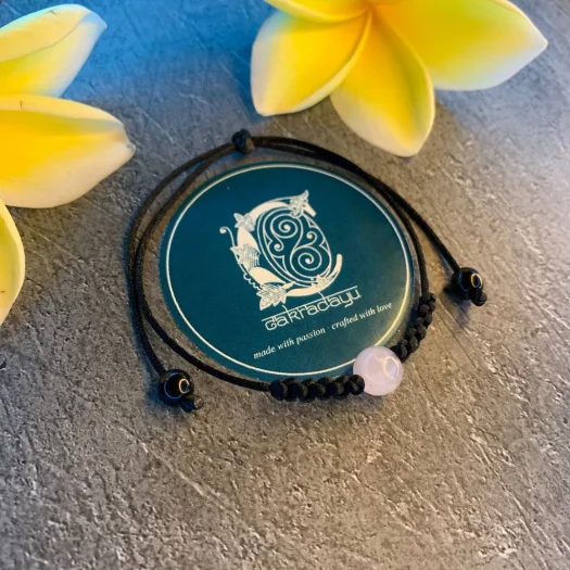 Rose Quartz Taurus Zodiac Bracelet with Gemstone