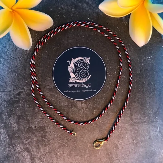 Gold-Embellished Tridatu Necklace with Bali’s Signature Design