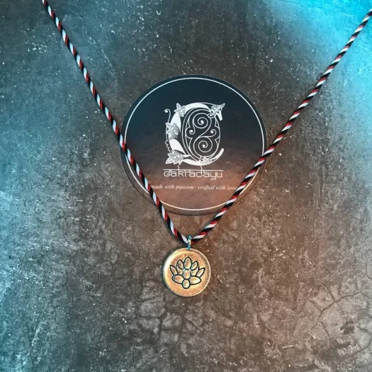 Authentic Bali Original Silver Lotus Flower Tridatu Necklace Pendant