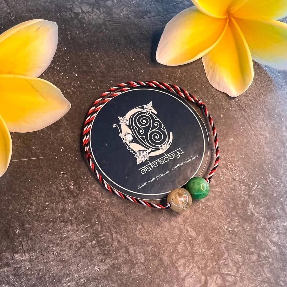 Tridatu Sedana Hair and Jade Bracelet (Prosperity and Health)