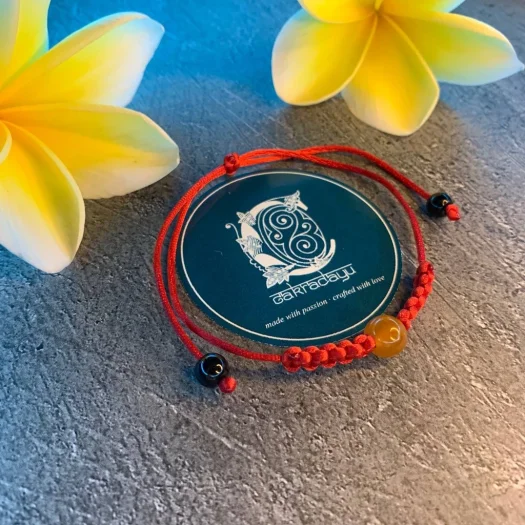 Horse Zodiac Bracelet with Orange Carnelian Gemstone