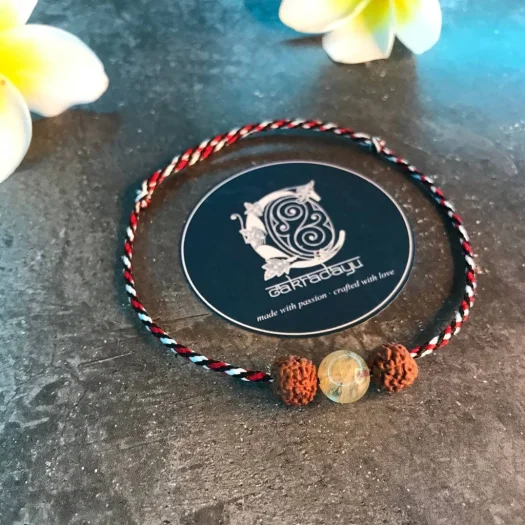 Authentic Bali Special Tridatu Sedana Hair Rudraksha Bracelet