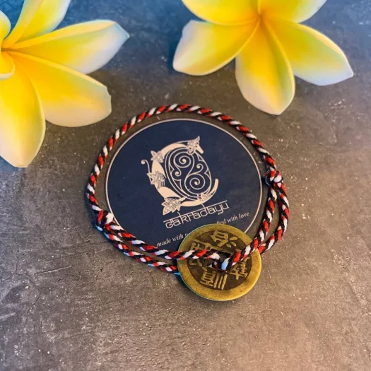 Bali Original Tridatu Padma Koin Pis Bolong Bracelet