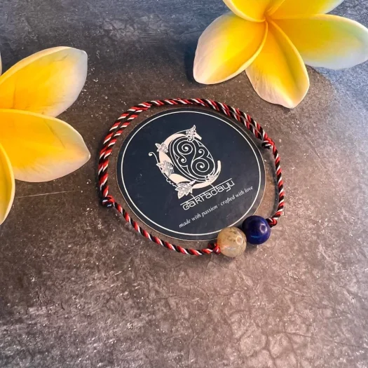 Tridatu Sedana Hair and Lapis Lazuli Bracelet (Prosperity and Career)