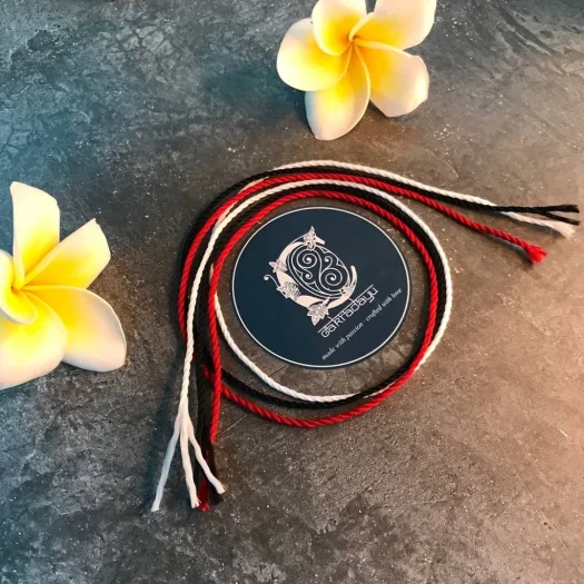 Authentic Bali Tridatu Three-Color Thread for Handmade Bracelet (Self-Twist – Manual)
