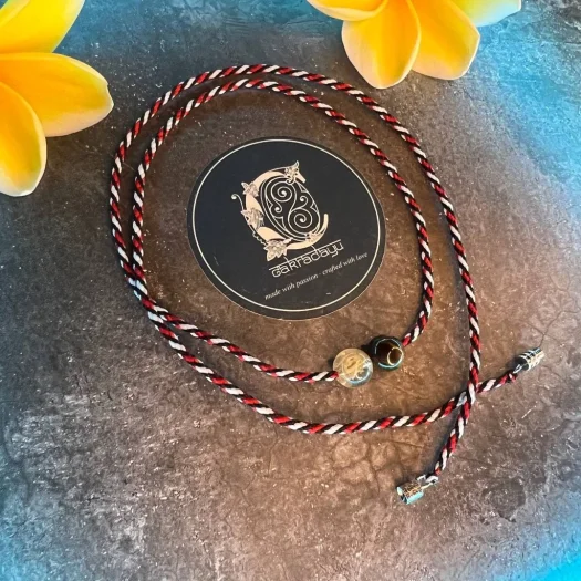Bali Original Tridatu Tiger Eye’s And Authentic Sedana Hair Necklace