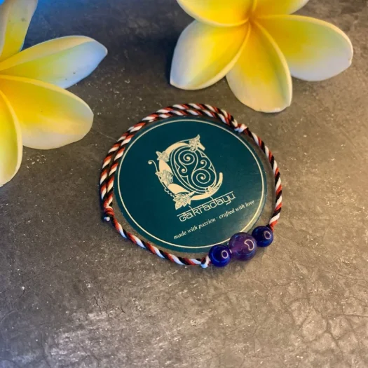 Tridatu Bracelet for Love and Career (Amethyst and Lapis Lazuli)