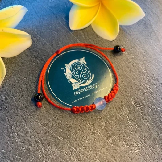 Chinese Zodiac Pig Bracelet with Aquamarine Gemstone