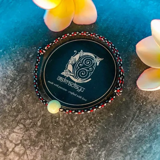 Tridatu Kobra Bracelet with Phosphorescent Glow-in-the-Dark Stones