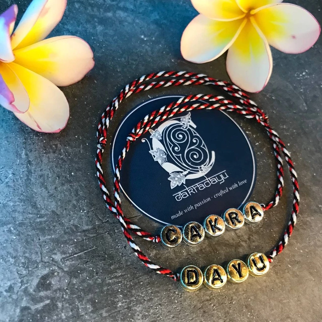 Bali Authentic Tridatu Couple Initials Name Bracelet