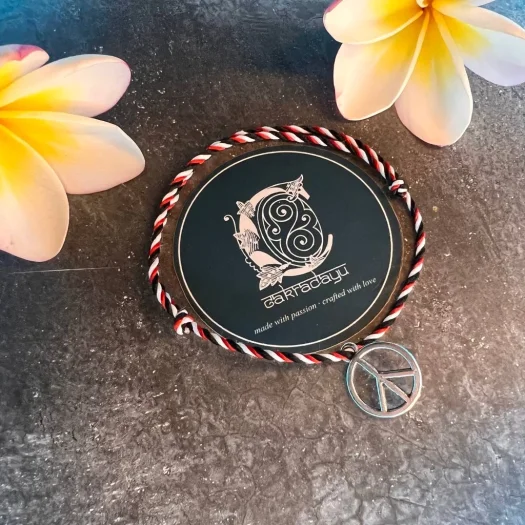Bali Peace Symbol Tridatu Pendant Bracelet