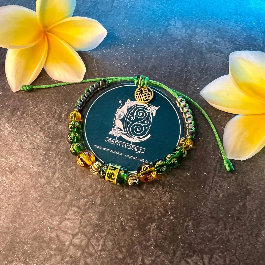 Princess of Fortune Bracelet with Carved Tibetan Stone