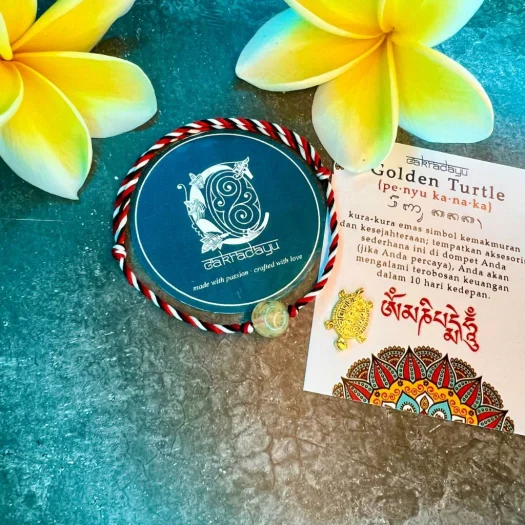 Abundance Bracelet Tridatu Sri Sedana (Wealth Blessing) with FREE Golden Turtle
