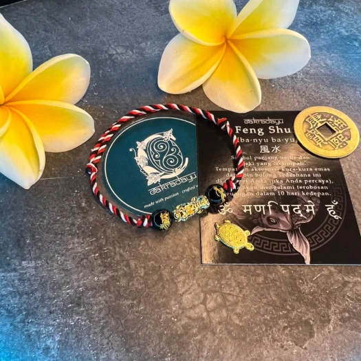 Tridatu Gold Dragon King Bracelet – FREE Tortoise and Feng Shui Coin