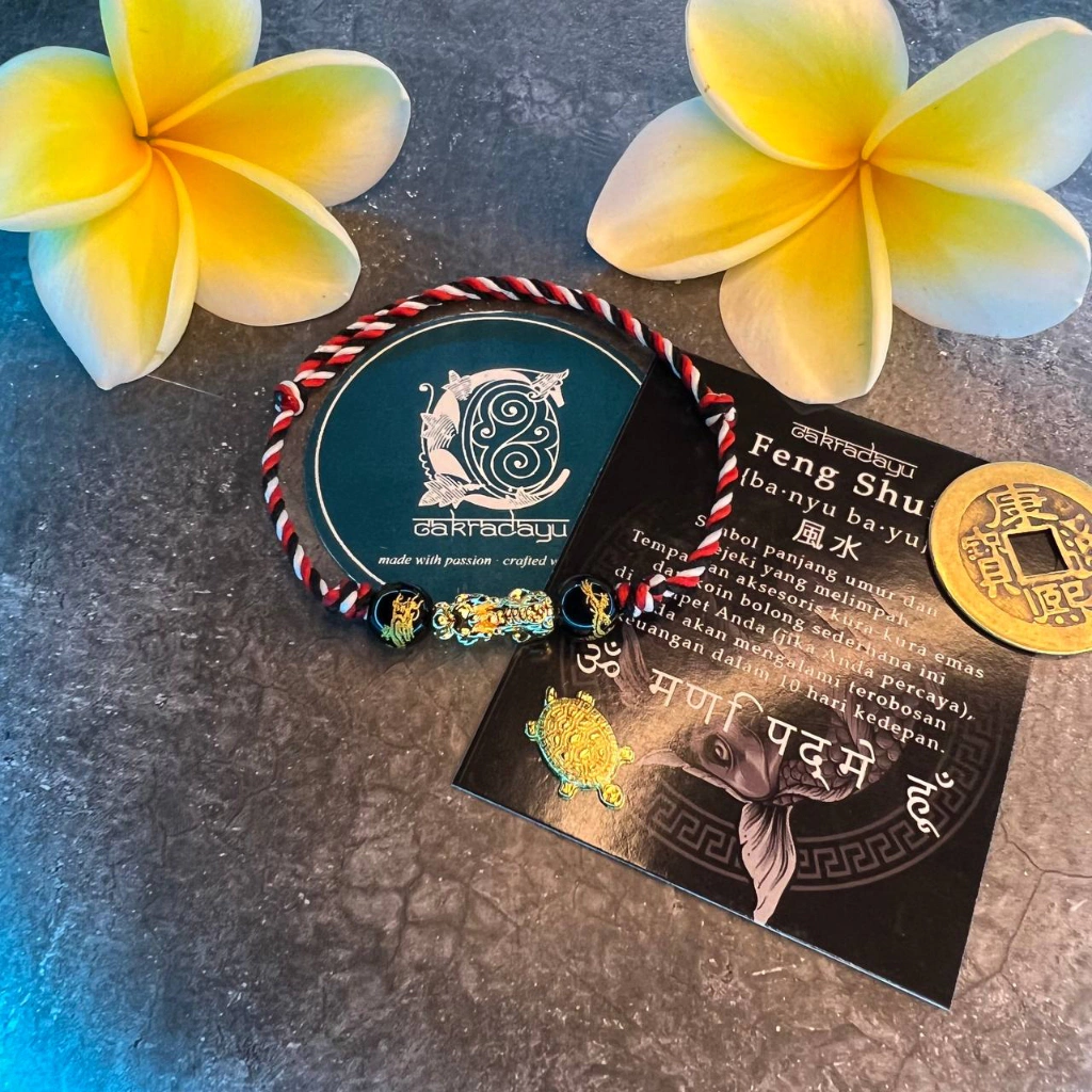 Tridatu Gold Dragon King Bracelet - FREE Tortoise and Feng Shui Coin | Nusamade Tridatu Gold Dragon King Bracelet - FREE Tortoise and Feng Shui Coin - Image 2