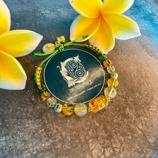 Goddess of Fortune Bracelet with Serat Sedana Stone and Tibetan Crystal