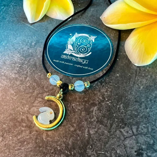 Moon Goddess Necklace with Xuping and Natural Stone