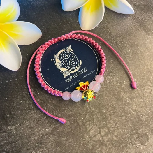 Rose Quartz and Xuping Koi Fish Love Bracelet