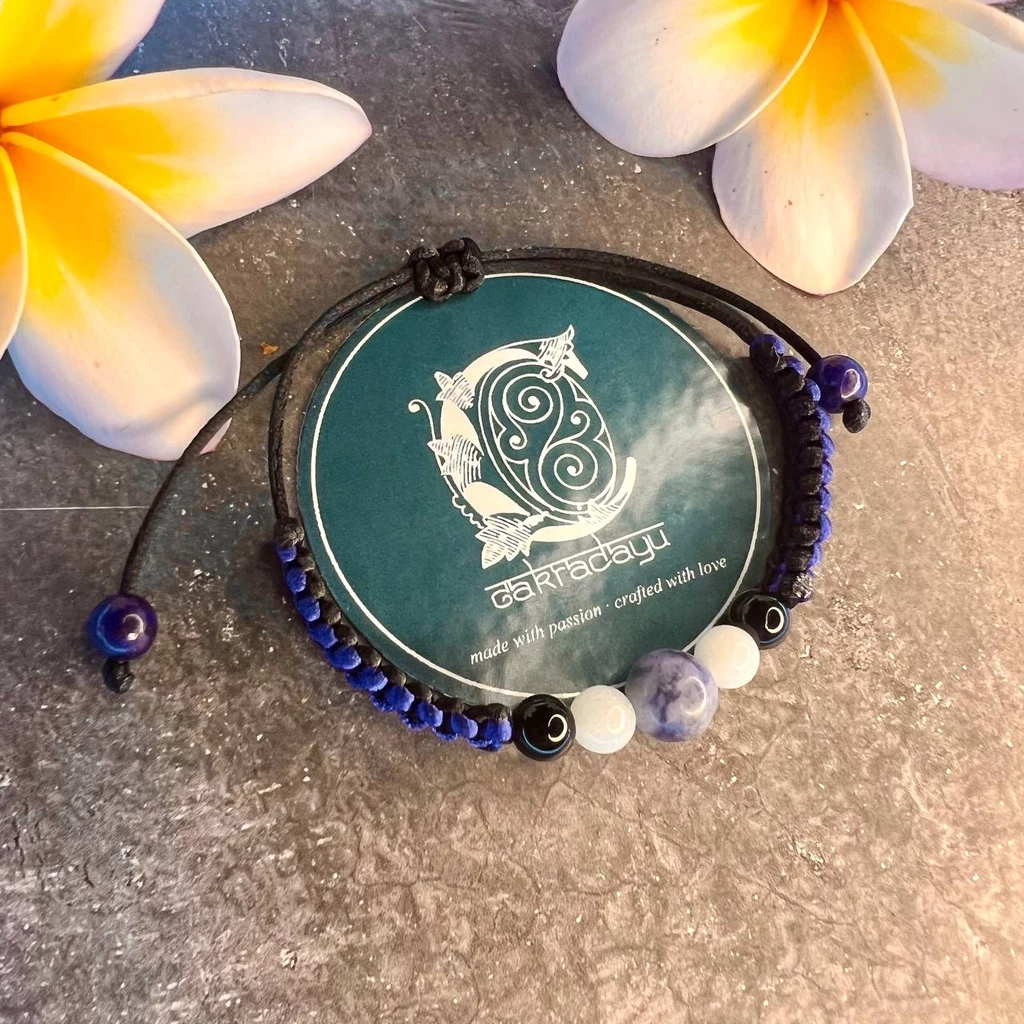 LIBRA Zodiac Bracelet with Sodalite and Phosphorite Stones – Premium Quality (Limited Edition)