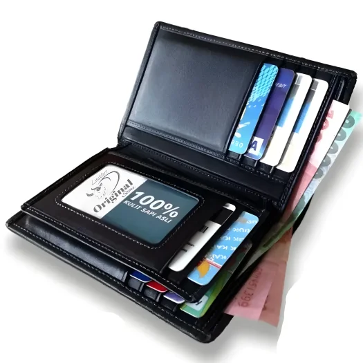Genuine Leather Men’s Wallet 100% Original, Classic 3/4 Model