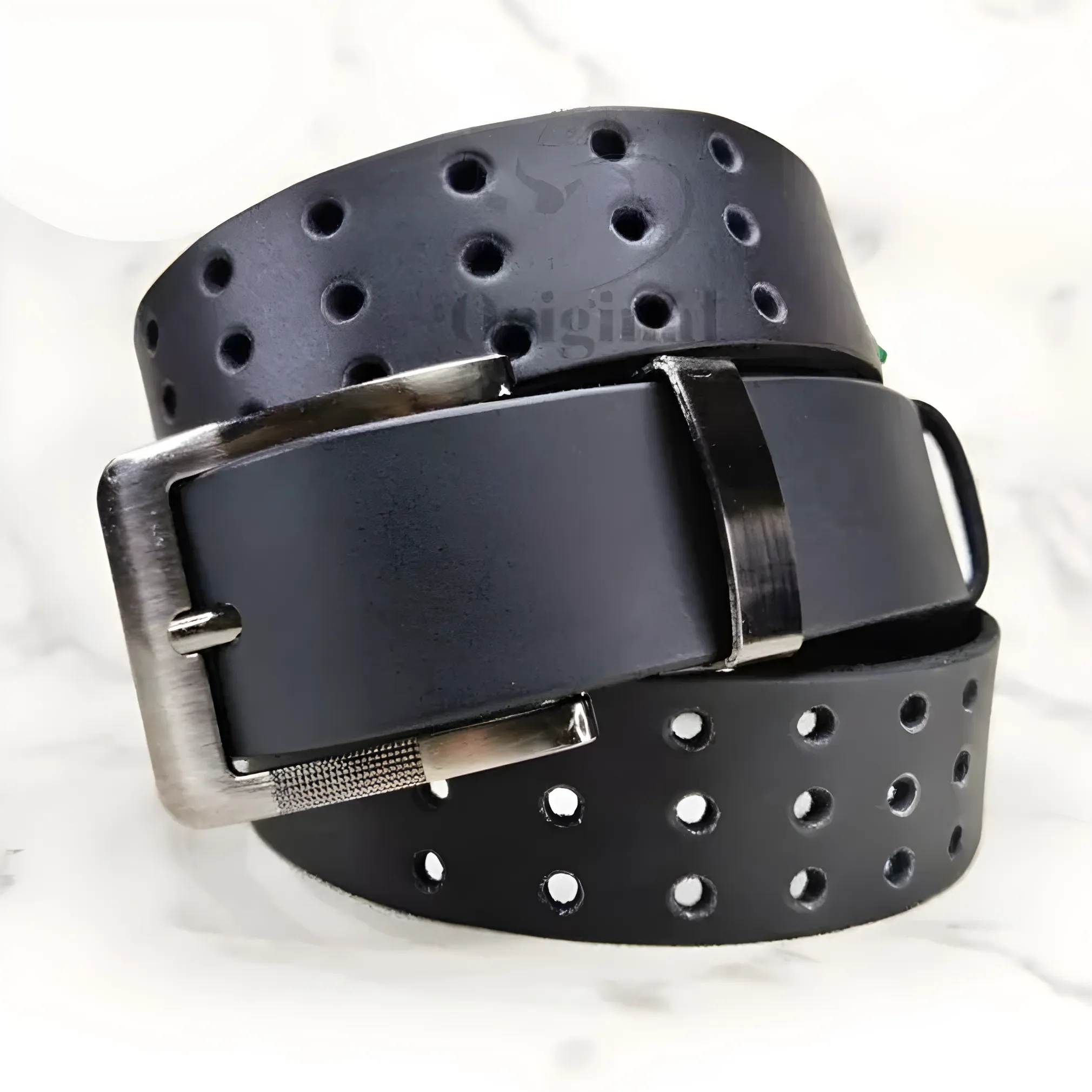 Genuine Leather Men’s Belt / Genuine Leather Belt with Hole Variations