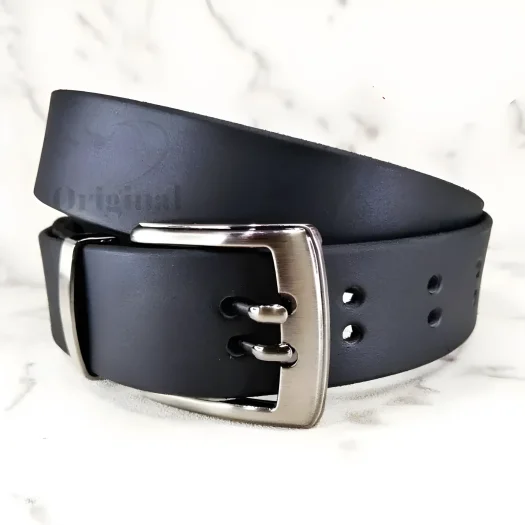 Contemporary Genuine Leather Men’s Belt – Stylish Full Grain Leather, No Coating