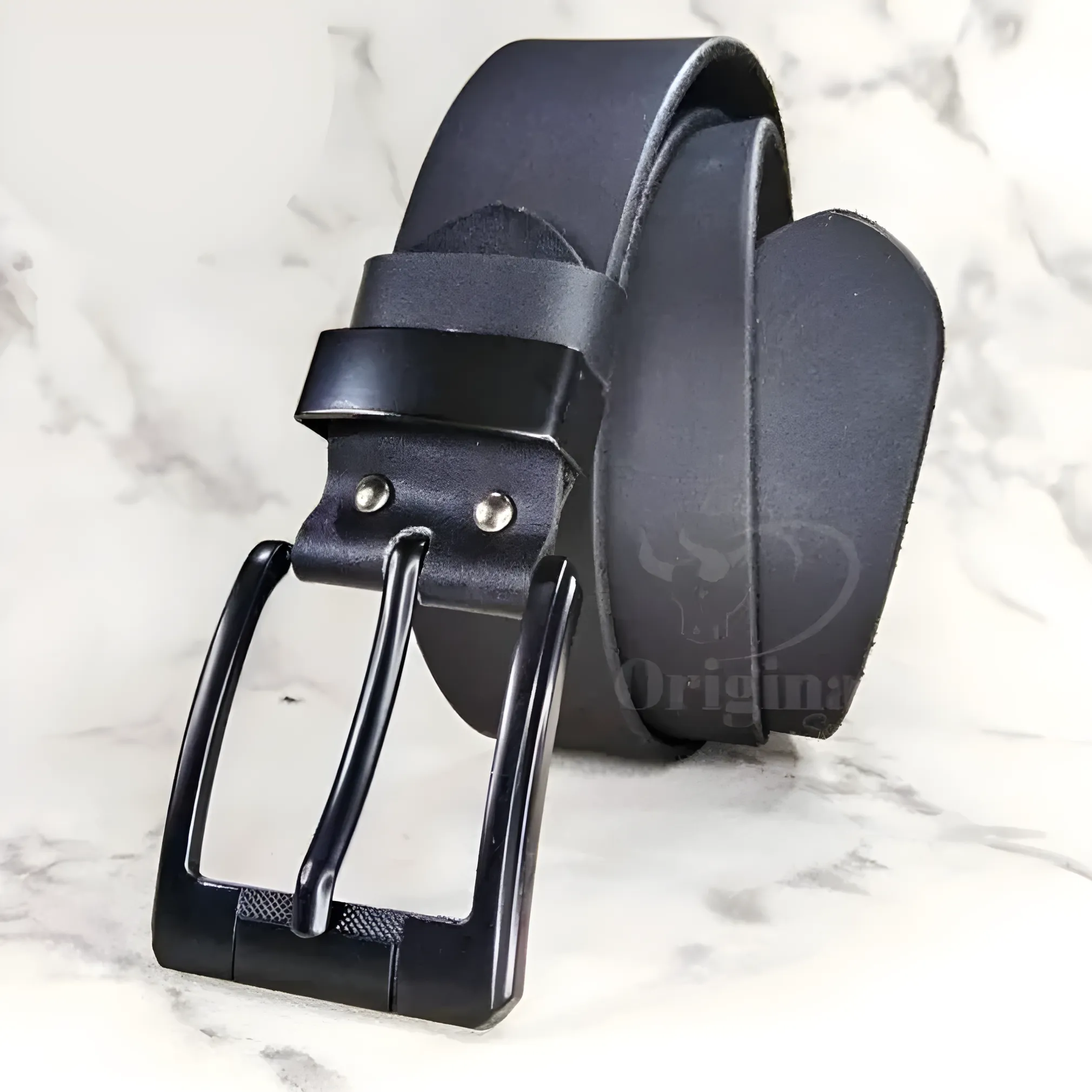 Genuine Leather Men’s Belt – Real Cowhide Leather Men’s Belt – Jumbo