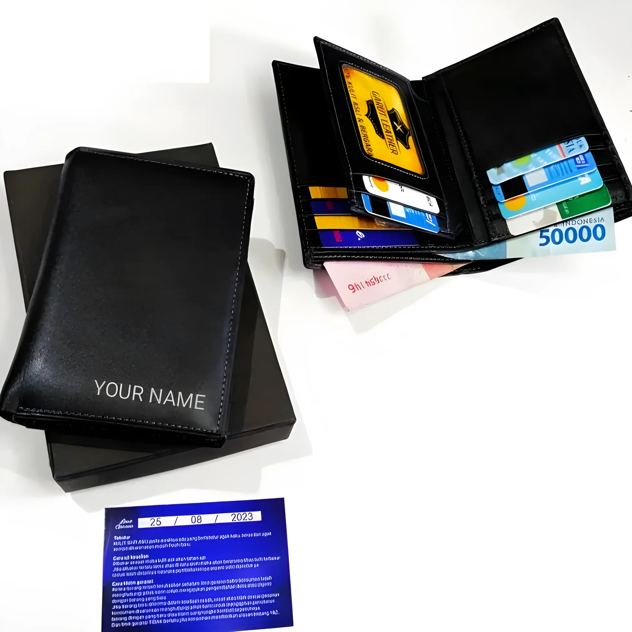 Genuine Leather Men’s, Custom Name Wallet