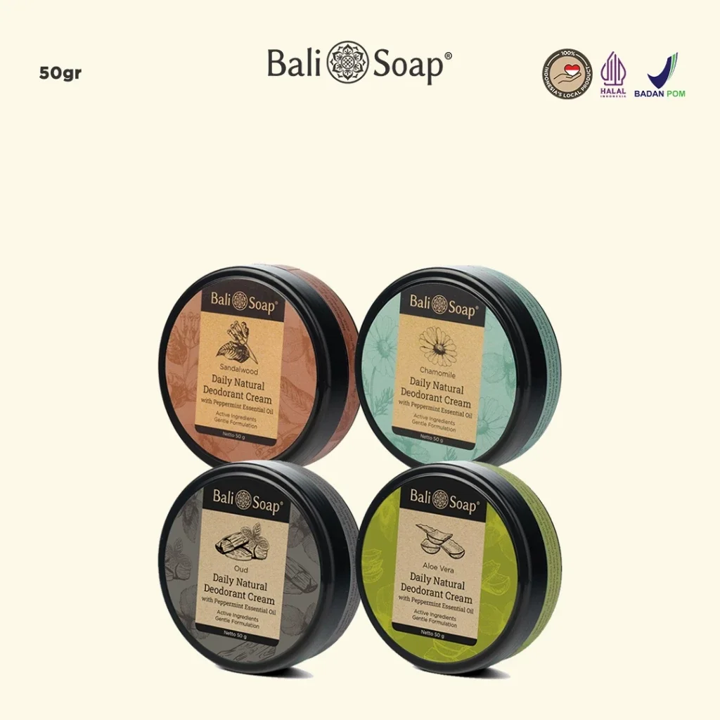 Bali Soap Natural Deodorant Soap – 50 g, Anti-Odor, BPOM & Halal Certified, Non-SLS & Paraben-Free, Effectively Eliminates Body Odor