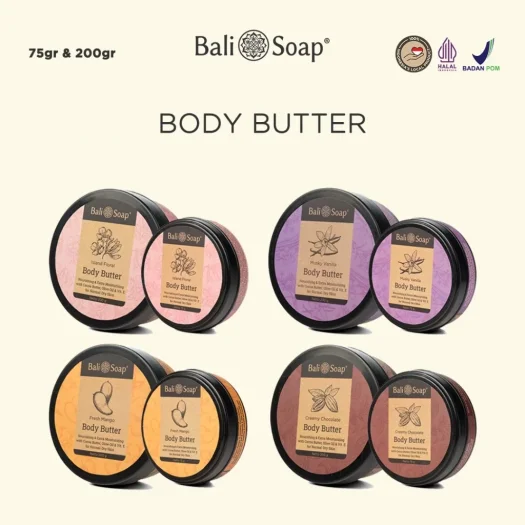 Bali Soap Nourishing Body Butter For Dry, Cracked Skin, Effective Moisturizer, Fragrance-Infused, BPOM & Halal Certified