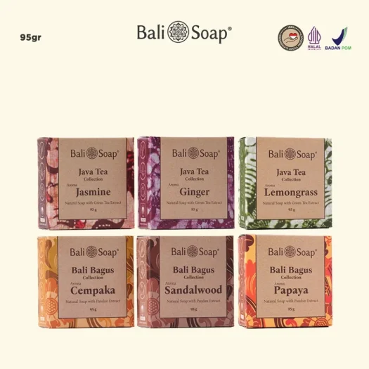 Bali Soap Extra Creamy Natural Moisturizing Bath Soap – 95 g, Halal & BPOM Approved, SLS/Paraben Free Formula