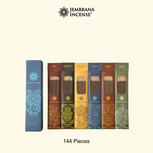 Jembrana Incense Bali’s Exquisite Aromatic Sticks – 144-Piece Assorted Pack of 6 Fragrant Scents for Ultimate Relaxation