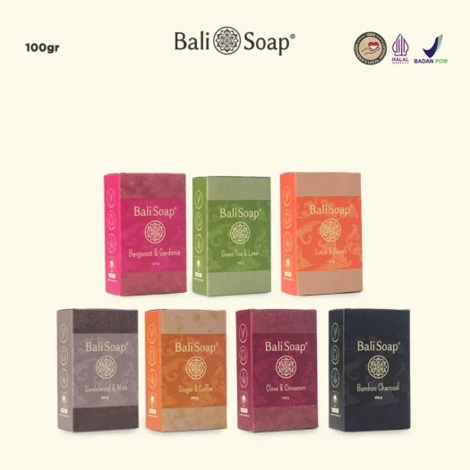 Bali Soap Natural Extra Fragrant Aromatic Bath Soap 100 g, Halal & BPOM Certified, SLS/Paraben Free