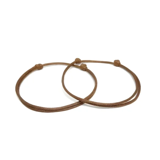 Stylish Brown Simple Slide Leather Bracelet for Men and Women