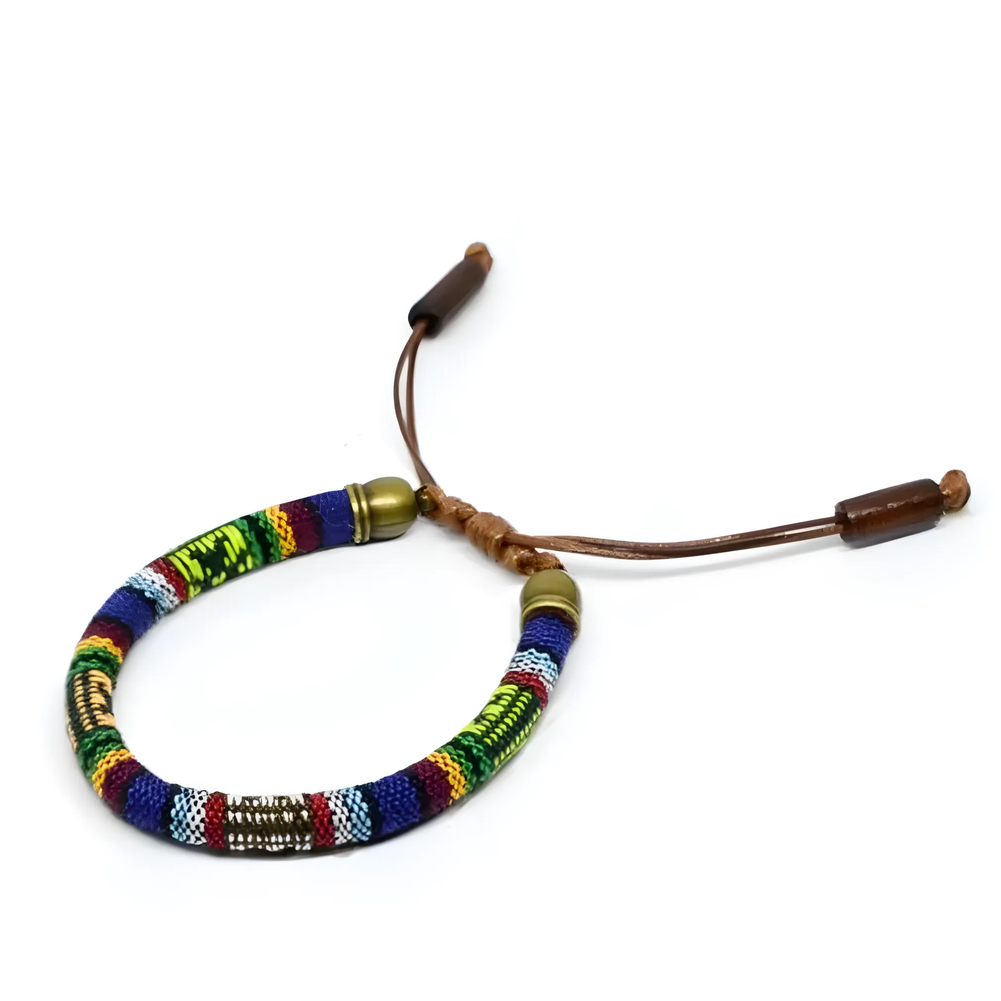 Green Woven Cord Ethnic Bracelet
