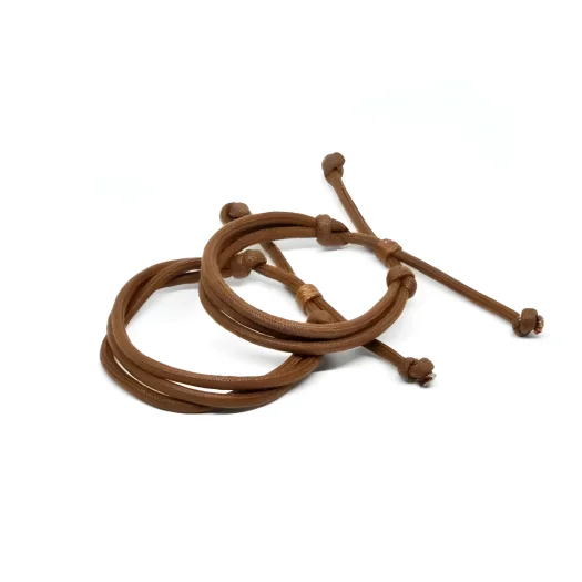 Affordable Three-Layer Leather Cord Bracelet – Brown