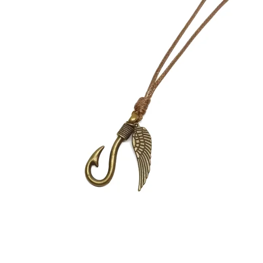 Stylish Korean Style Fishing Hook Pendant Necklace For Men