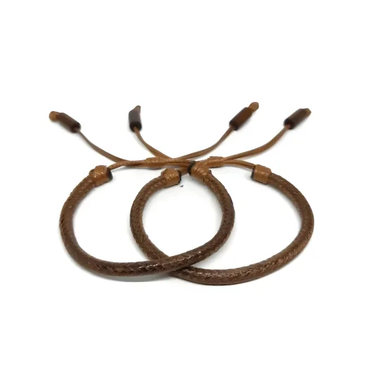 Premium Couple Brown Leather Bracelet – Stylish & Affordable for Men and Women
