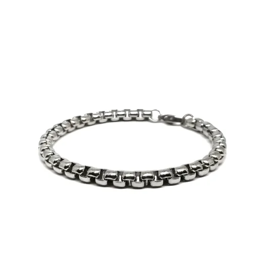 Premium Men’s Titanium Stainless Steel Chain Bracelet – Rustproof And Fade-Resistant