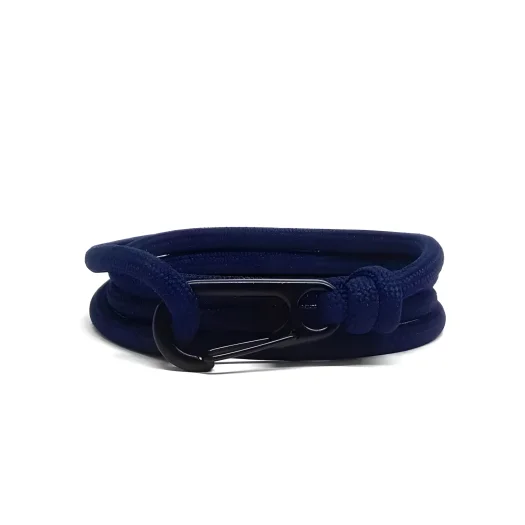Navy Blue Mini Paracord Bracelet With Carabiner – Affordable Unisex Accessory